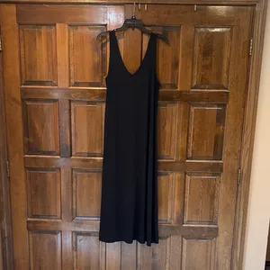 Knix Black Sleeveless V-Neck Maxi Dress Size‎ XL Flowy Stretch Knit Soft Comfort thumbnail 5