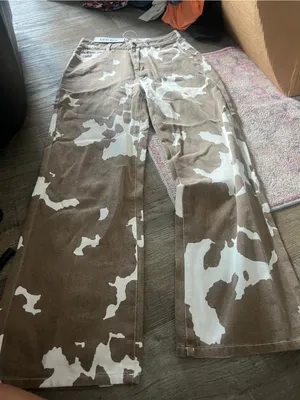 NWT 12th Tribe cow print jeans size small thumbnail 14