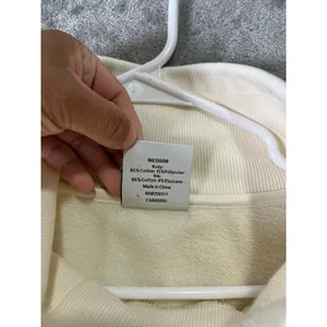 Varley Woods Sweat Sweatshirt Medium Ivory Cream Mock Neck Pullover‎ Athleisure thumbnail 4