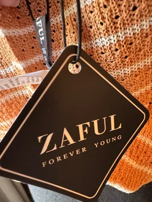 Zaful Split-Panel Polo Knit Top in Tan and Black NWT XL thumbnail 7