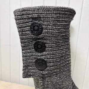 UGG Australia Cardy Tall Black Sweater Knit Button Boots Women’s Size US‎ 7 thumbnail 2