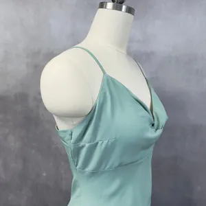 Abercrombie Fitch Mini Dress Women Large Sage Twist Front Flowy Soft Girl Ballet thumbnail 4
