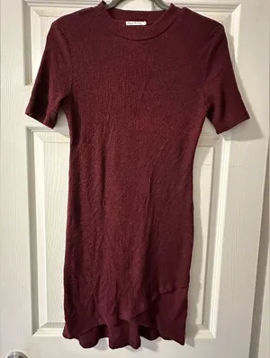 Heart‎ Hips Burgundy Mini Dress thumbnail 1