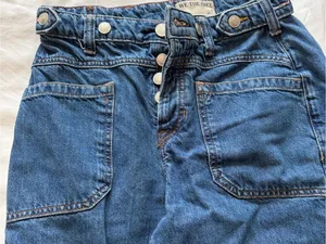 We The Free Wide-Leg High-Rise Jeans in Dark Blue Wash thumbnail 2