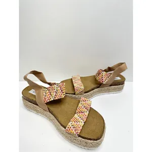 Steve Madden Sandals‎ Womens Size 8 Multicolor Slip On Ipen Toe Platform thumbnail 5