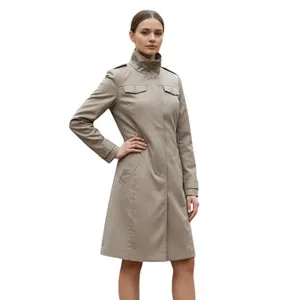 Kenneth Cole Reaction Beige Lined Trench Coat, M thumbnail 4