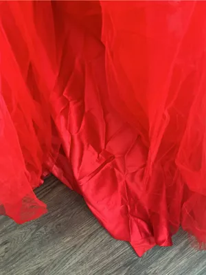 Wedding Dress VNAIX Red Lace Embroidered Tulle Ball Gown Size 6 thumbnail 11
