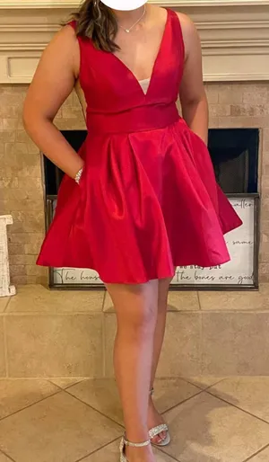 Sherri Hill Red Homecoming Dress thumbnail 1