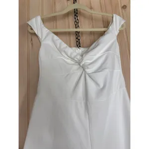NWT Lulus Stunning Existence White Off-the-Shoulder Knot-Front Jumpsuit Size L thumbnail 7