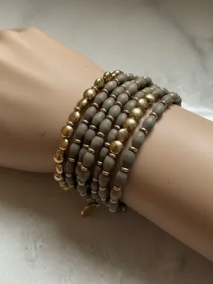 Plunder sage earthy multi stretch beaded bracelet fashion jewelry set new 8 pc thumbnail 9