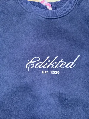 Edikted Navy Blue Crewneck‎ Sweatshirt size s thumbnail 2