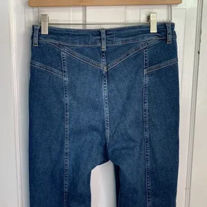 Free People We the Free Retro Skinny Jeans Medium Wash 80s High Rise W-865 Sz 30 thumbnail 6