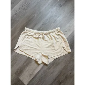 H&M Pull On Shorts Drawstring Elastic Waistband Medium Oatmeal Beige thumbnail 2