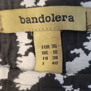Bandolera Ikat Brocade Pants‎ Womens Indie Artsy Whimsigoth Black White EU36 US6 thumbnail 3