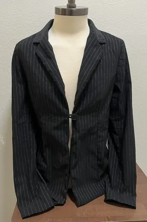 Urban Outfitters Black Pinstripe Blazer Women's XS Preppy thumbnail 1