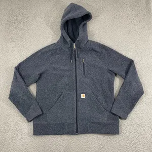 Carhartt Kentwood Fleece Full Hoodie Women L Gray Full Zip thumbnail 1