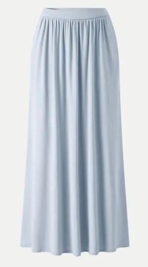 OGL Move Gray Maxi Skirt Long Flowy High Rise Elastic Waist Pockets Size L thumbnail 1