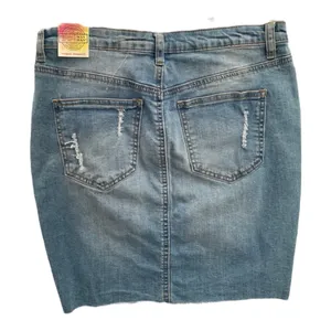 Wax Jean Basic‎ Denim Distressed Skirt Size M thumbnail 3