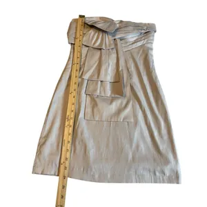 Akira Black Label Silver Strapless Dress Size S thumbnail 2