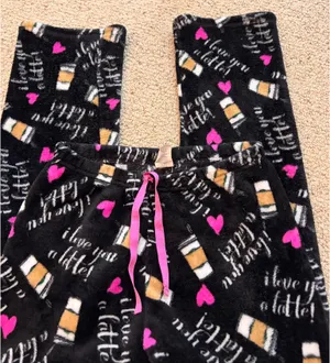 Coffee soft pajama pants Black thumbnail 1