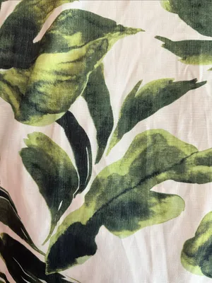 Peach nwt size XL Tropical Leaf Wide-Leg Pants - Green thumbnail 2