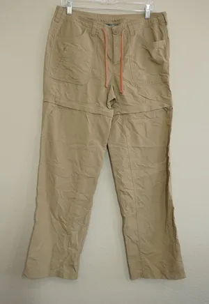The North Face Women's Size 10 Tan Convertible Hiking Pants Zip Off Shorts Khaki thumbnail 1