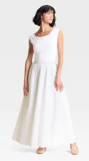 A New Day Women’s Maxi A Line Skirt - White thumbnail 3