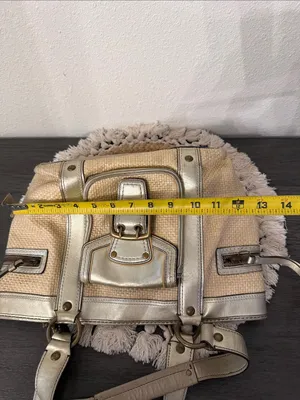 Coach Legacy Vintage Straw Metallic‎ Gold Leather Tote Bag M05K-113 thumbnail 9