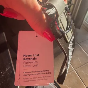 Blinged OUT Custom Made Lululemon Never Lost Keychain SOLD OUT Color Grey Sage thumbnail 7