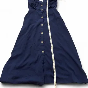 Story on button ruffles long dress Blue Size M thumbnail 4