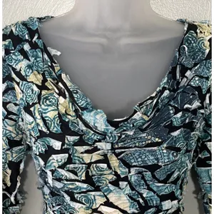 Karen Kane Y2K Top Size Small Artsy Mosaic Babydoll Whimsigoth Fairy Grunge thumbnail 3