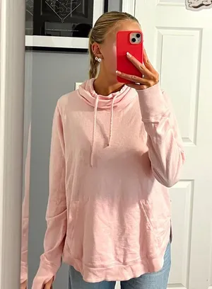 Lilly Pulitzer Pink Cowl Neck Pullover thumbnail 1