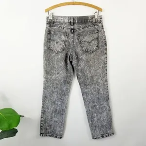 LEVI'S Acid Wash High Waist Mom Jeans W15"‎ thumbnail 4