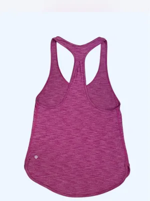 Lululemon 105 Singlet tank top Heathered cranberry activewear yoga Pilates gym 4 thumbnail 4