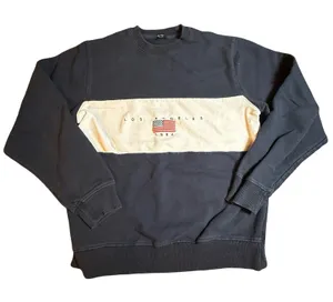 John Galt Brandy Melville Los Angeles 1984 USA Flag Sweatshirt Navy Blue White M thumbnail 1
