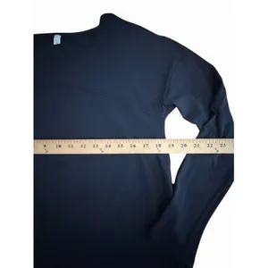 Lululemon Shirt Women's Sz 6 Hit Unwind Long Sleeve Black Rulu Lycra #JJJ10-4 thumbnail 5