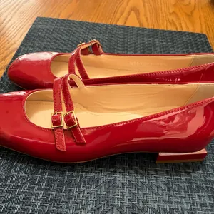 AGL Women's Red Patent Leather Mary Jane Shoes thumbnail 7