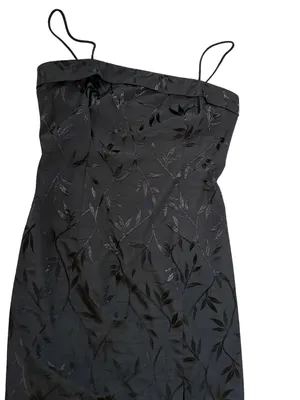 Vintage J.R. Nites by Caliendo Black Tonal Floral Jacquard Maxi Dress thumbnail 7