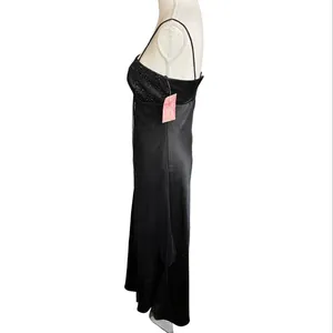 Fiesta black Y2K whimsigoth beaded gown dress size small vintage witchy thumbnail 5