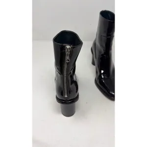 Rag & Bone Patent leather Wiley High Boot in Burgundy Wine 38.5 8 thumbnail 6