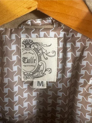54. Tulle Camel Tan Peacoat Jacket Size M thumbnail 2