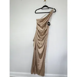 NEW Babyboo Ariel Maxi Dress Champagne Size Large Cocktail Gown thumbnail 4