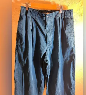 Urban Outfitters Blue Jogger Pants denim blue elastic baggy drawstring ankle Y2K thumbnail 5