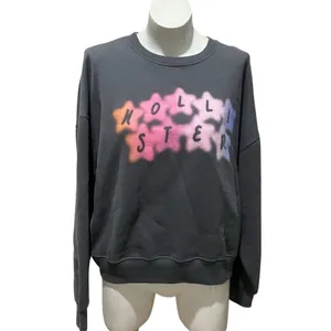 Hollister Sweatshirt Womens Size L Gray Crew Neck Pullover Logo Graphic thumbnail 2