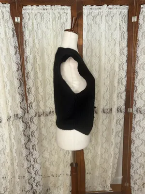 Super Cute Vintage 1980s Villager Mohair Frog Toggle Vest thumbnail 3