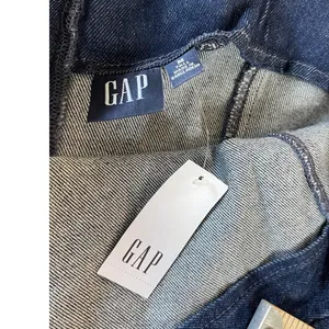 Gap Denim Pleated Mini Dress Dark Wash Square Neck Sleeveless Coquette Medium thumbnail 6