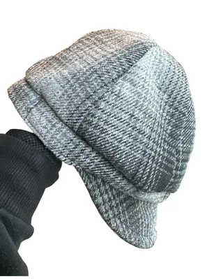 Women’s Gray Tweed Flower Accent Cap Coquette Girl thumbnail 2