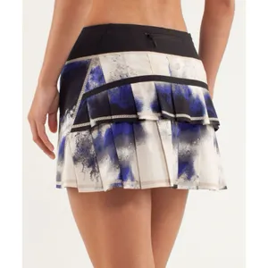 Lululemon Pace Setter Milky Way Skort Skirt Blue Purple Galaxy Marble 14" Size 6 thumbnail 2