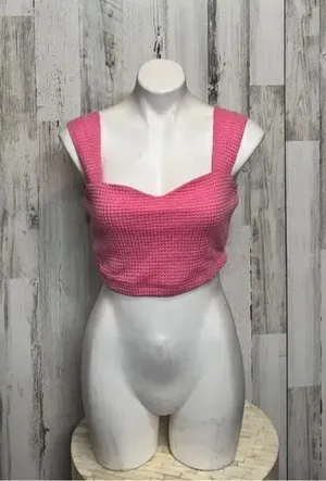Pink crop top size MED thumbnail 1