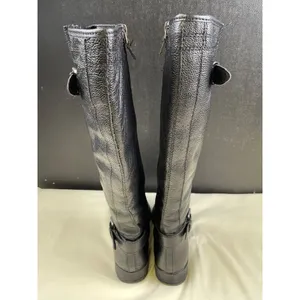 Franco Sarto Women's Black Leather Riding Boots/Shoes Size 6.5 SKU 5263 thumbnail 4